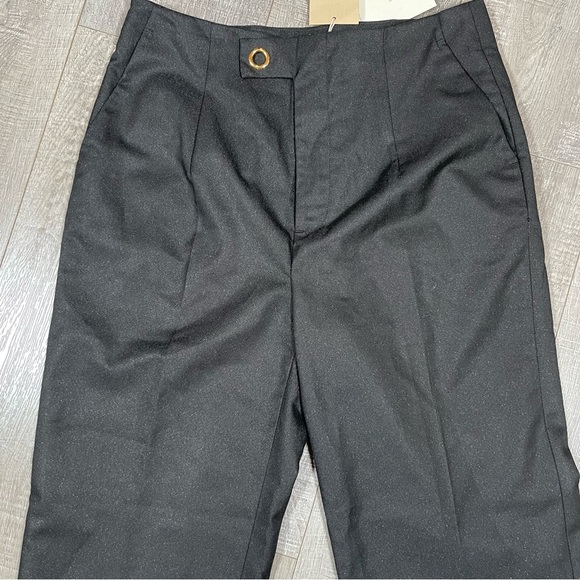 MOTF SHEIN Straight Leg Pant Work Size L black shimmer - Picture 2 of 12